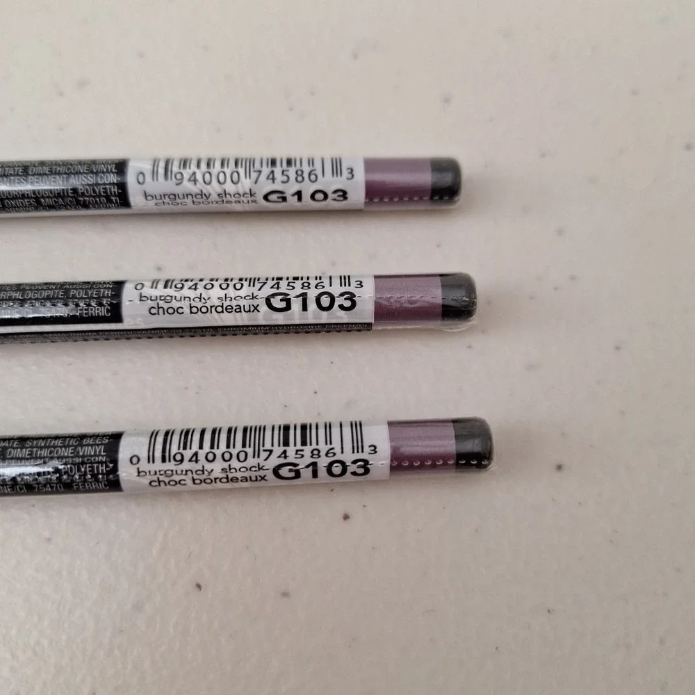 3 Set AVON GLIMMERSTICKS CHROMES EYE LINER - Burgundy Shock - G103 - New Sealed